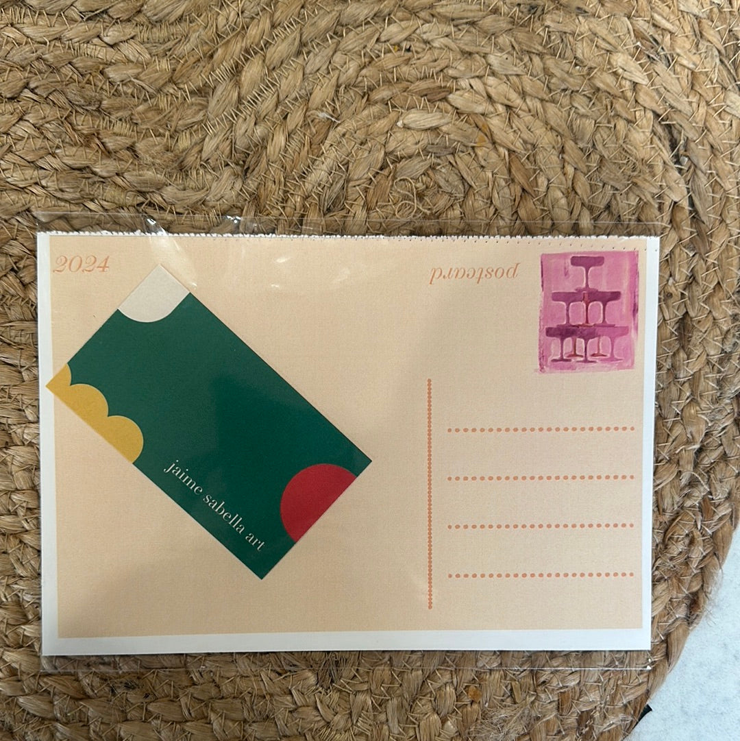 Pink & Orange Champagne Glasses