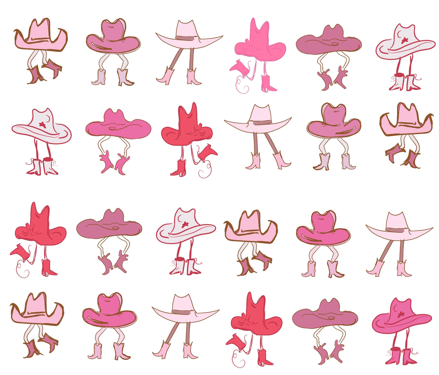 Dancing Pink Cowgirl Hats