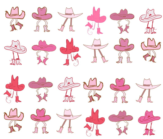 Dancing Pink Cowgirl Hats